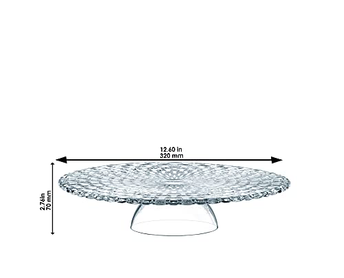 Nachtmann Clear 32cm Cake Stand with Bossa Nova Cake Plate/Chip and Dip 77809