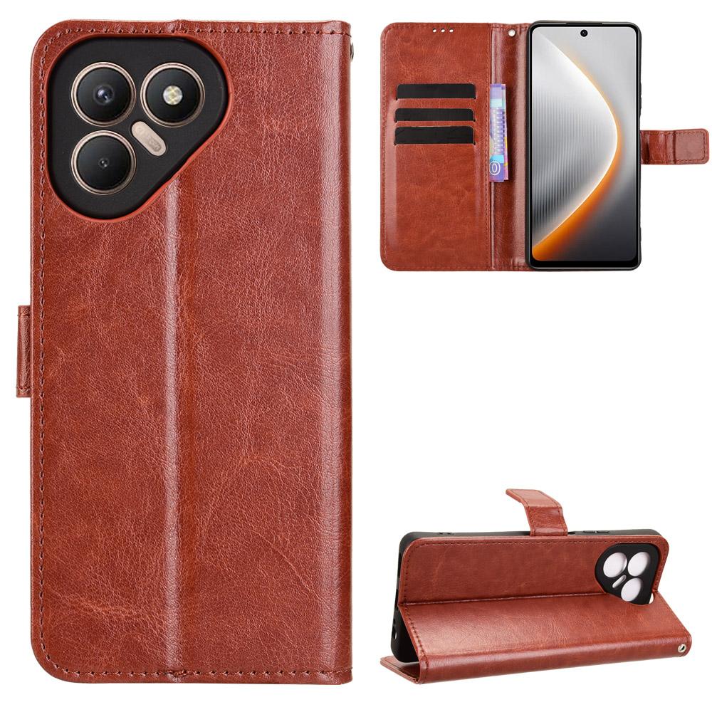 Flip Cases for Tecno Pova 7 PU Leather Full-Body Protection With [RFID Blocking] Shockproof Durable Retro Phone Case