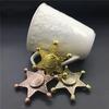 Sheriff Hexagonal Fidget Spinner EDC Metal Giratório Giroscópio Alivia Pressão e Alivia Estresse Brinquedo Resistência à Rotação