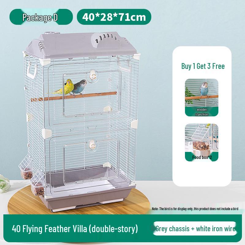 Large Ornamental Birdcage for Budgerigars, Cockatiels, & Finches with Acrylic Panels