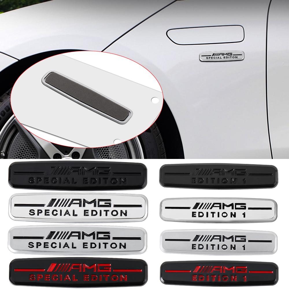 Car Trunk Aluminium Badge Emblem Fender Rear Body Sticker For Mercedes Benz A B C E Class AMG W124 W169 W176 W212 W204 W205 W210