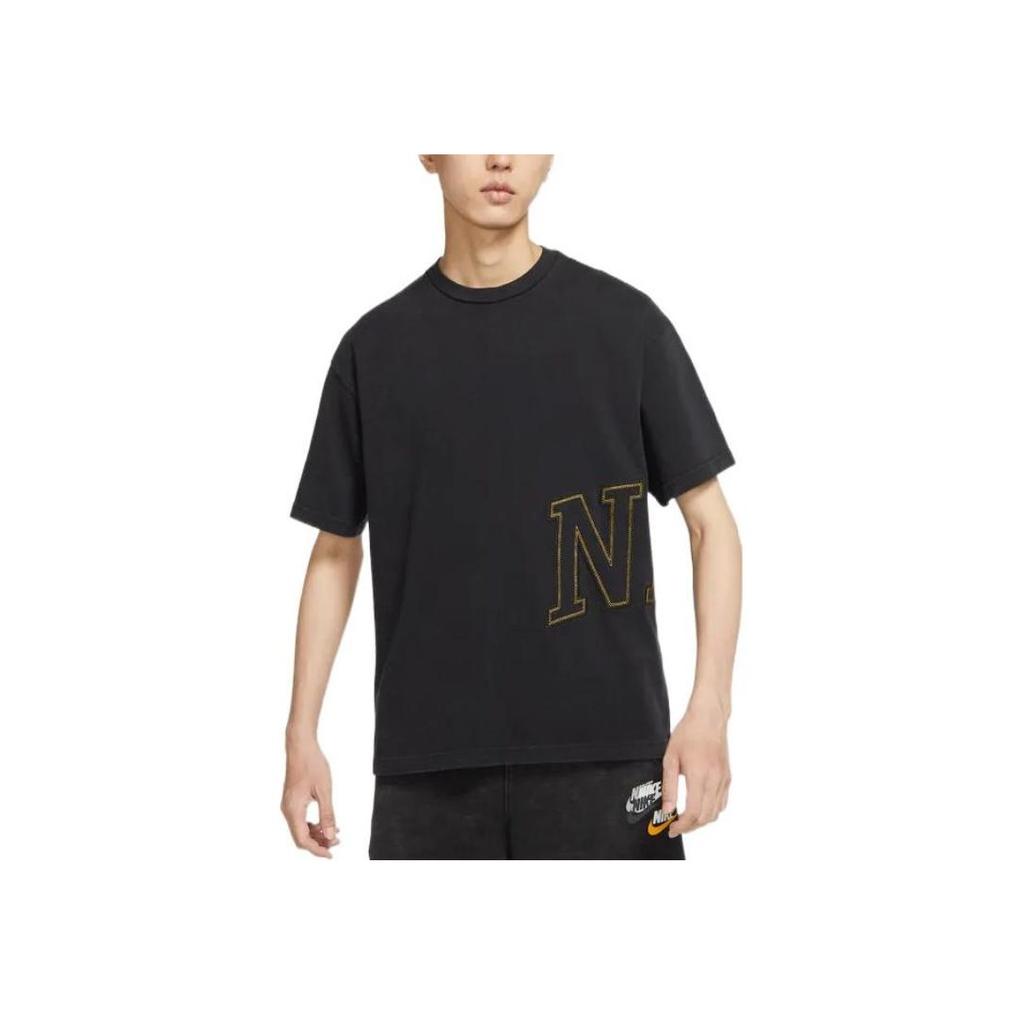 Nike Logo Crew Neck Pullover Short Sleeve T-Shirt Men Tops Black DX5836-010