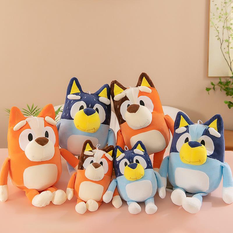 Children's Toys Cartoon Animation Bluey Bingo Family Plush Doll Gifts Cute Doll Doll Machine Animal