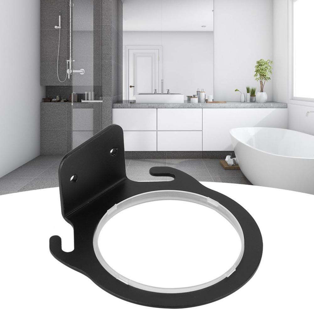 Black Hair Dryer Holder Wall Mounted Hair Dryer Hanger Cord Storage Hair Dryer Rack Home Storage