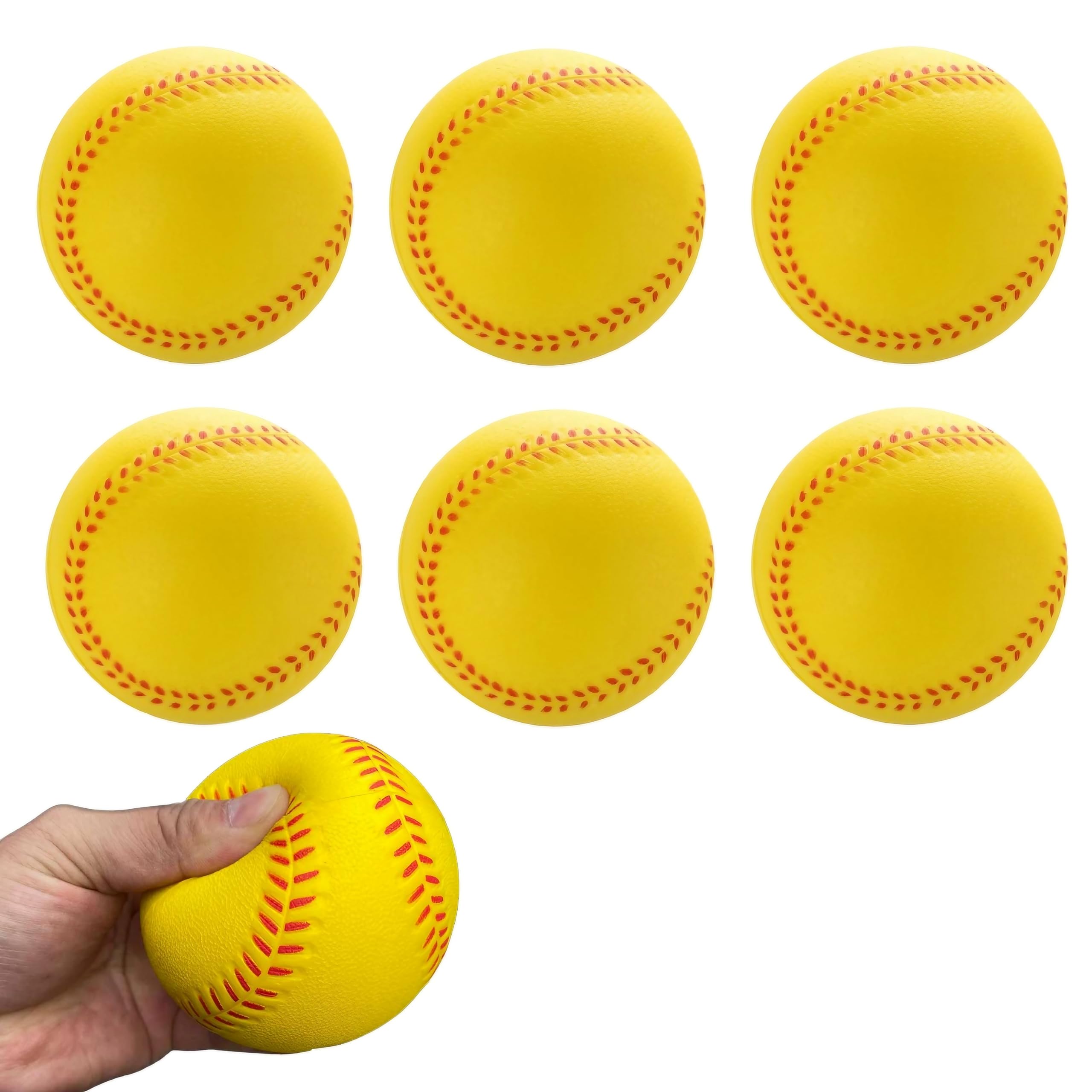

East Leaf Urethane Soft for Toss Baseball and Tee 6 Balls Balls, 72mm, Yellow, Batting, Batting, Practice, Batting, жёлтый