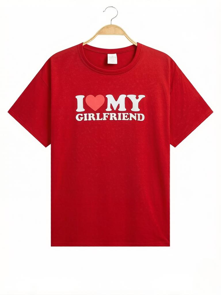 2026this Unisexs Comfort Itemtthe Shirt Usesi Love My Girlfriendpattern Printingunisexs Summer Clothingunisexs Clothing