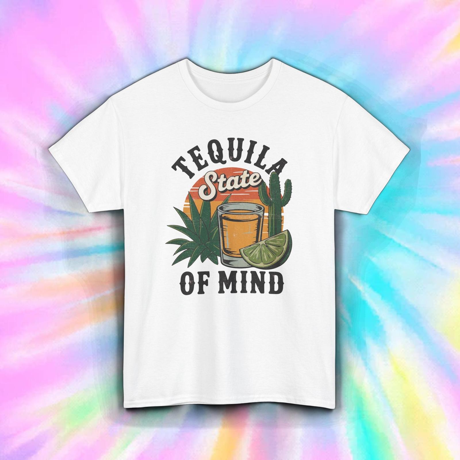 Tequila State of Mind Shirt Cactus Lime Sunset Margarita Party Tee S-5XL L