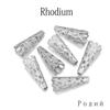 50pcs/lot Rhodium Alloy Bugle Cone Bead Caps Crystal Pendulum Pendant End Cap For DIY Jewelry Making Supplies Findings