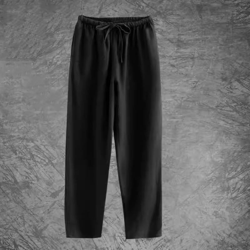 

Мужская повседневная однотонная рубашка в китайском стиле высокого класса из камвольного материала рами с воротником-стойкой и пуговицами, рубашка с длинным рукавом XXXXXL