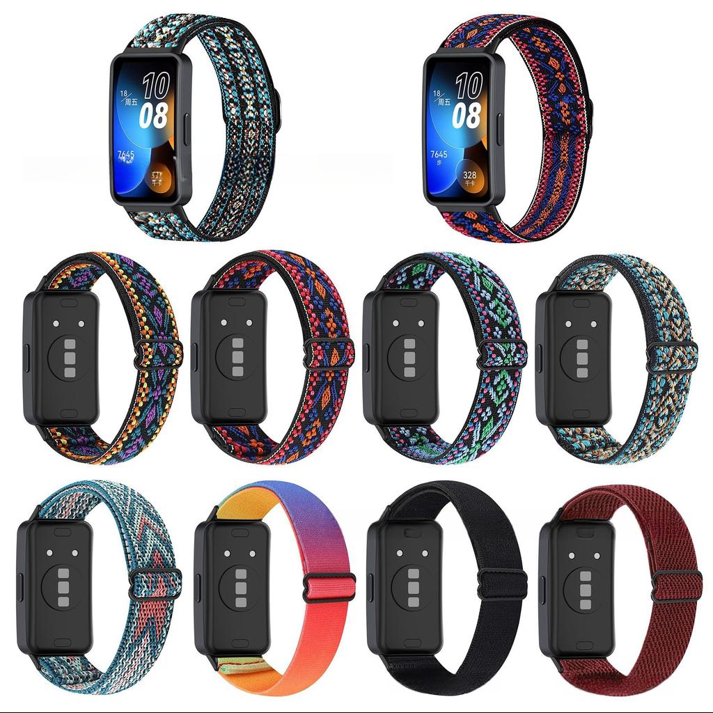 Nylon Braided Strap for Huawei Band 9 8 Replacement Bracelet on HuaWey Band9 Band8 Breathable Bohemian style Straps