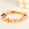 Natural Crystal Agate, Colorful Crushed Stone, Elastic Bracelet, Irregular, European and American Jewelry