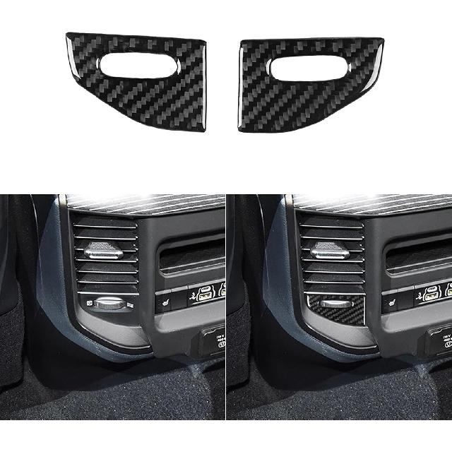 Real Soft Carbon Fiber Car Gear Shift Control Panel 2/4WD Switch Button Dashboard Trim Sticker Compatible with Dodge Ram 1500/2500/3500