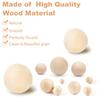 1-50Pcs Wood Ball Dia 6mm-75mm Wooden Primary Color Solids Round Wooden Ball Decoration DIY Home Painted Parts