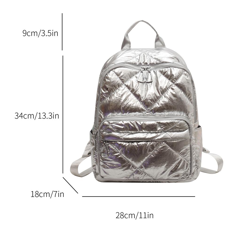 Prošívané bavlněné polstrované batohy nylon kosočtvercový vzor dámské batohy zimní ležérní voděodolné cestovní tašky přes rameno pro ženy