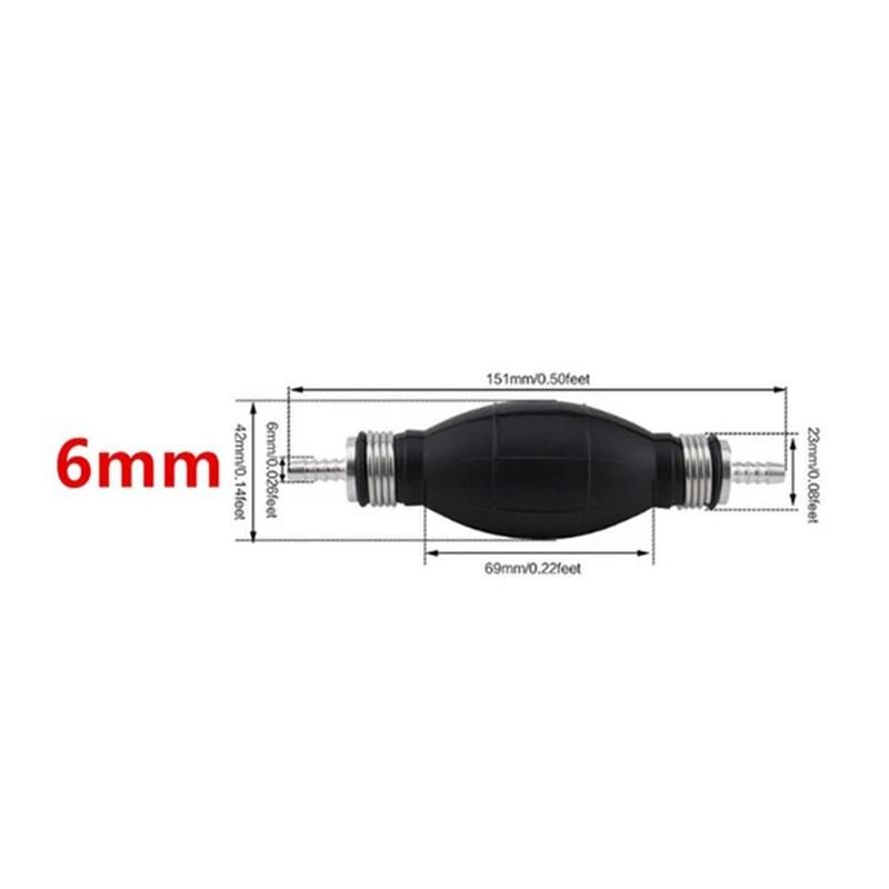 6/8/10/12mm Hand Fuel Pump Line Rubber Aluminum Fuel Pump Primer Bulb For Car Boat Marine Outboard Diesel Oil Transfer Petrol