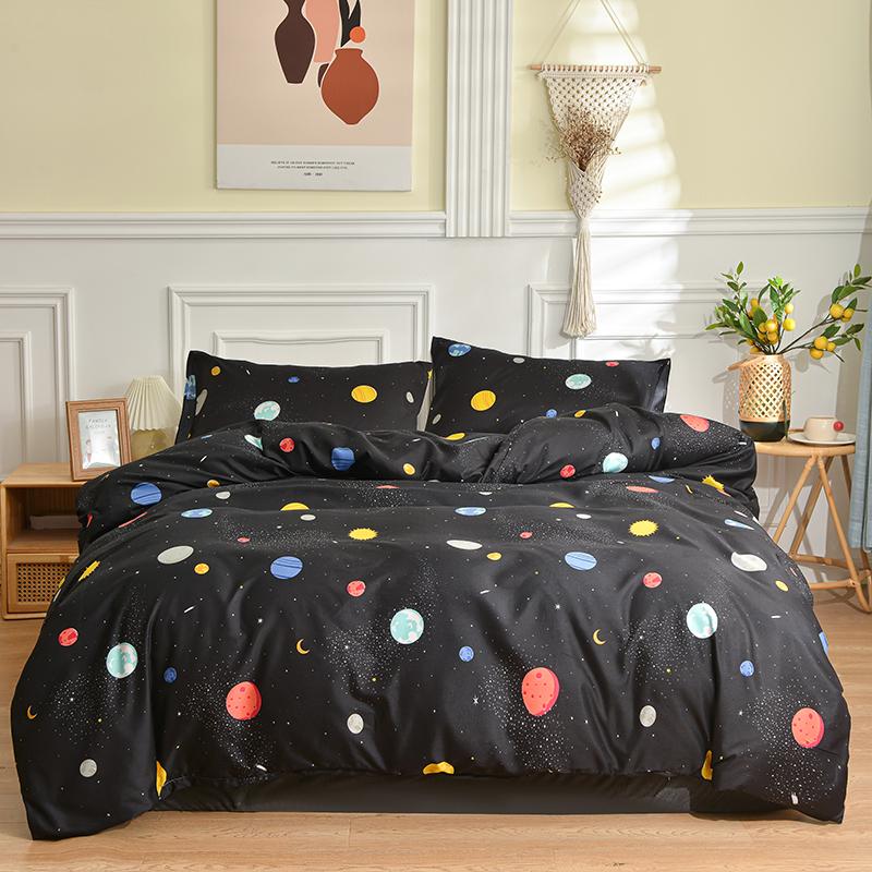 Black White Deer Animals Bedding Set Queen Double Single Size Duvet Cover Bed Sheet Pillow Case Bed Linen Set