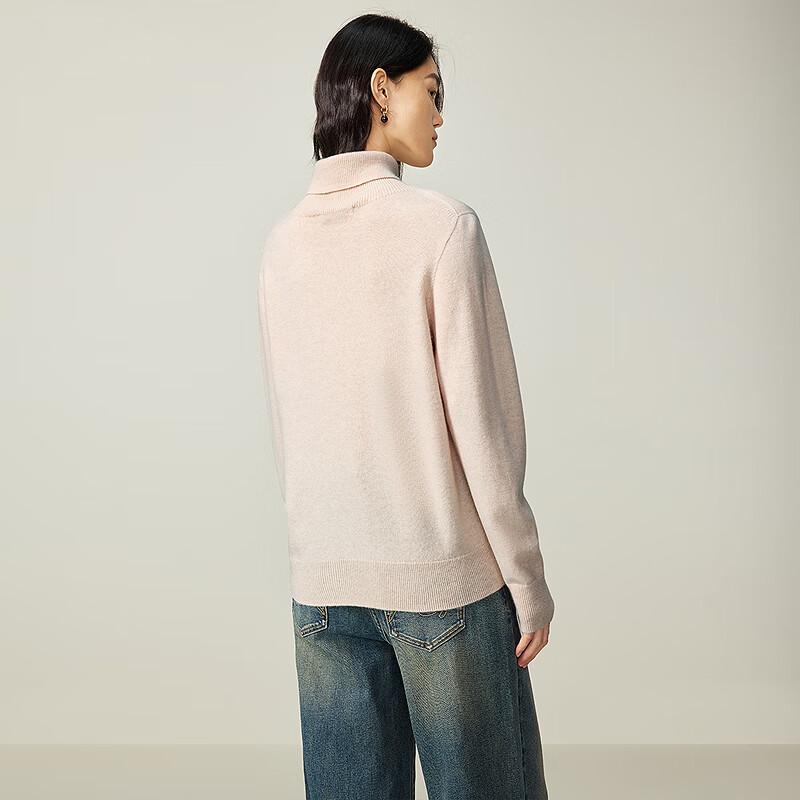 HLA Women's Soft High-Neck Pure Wool Long Sleeve Sweater