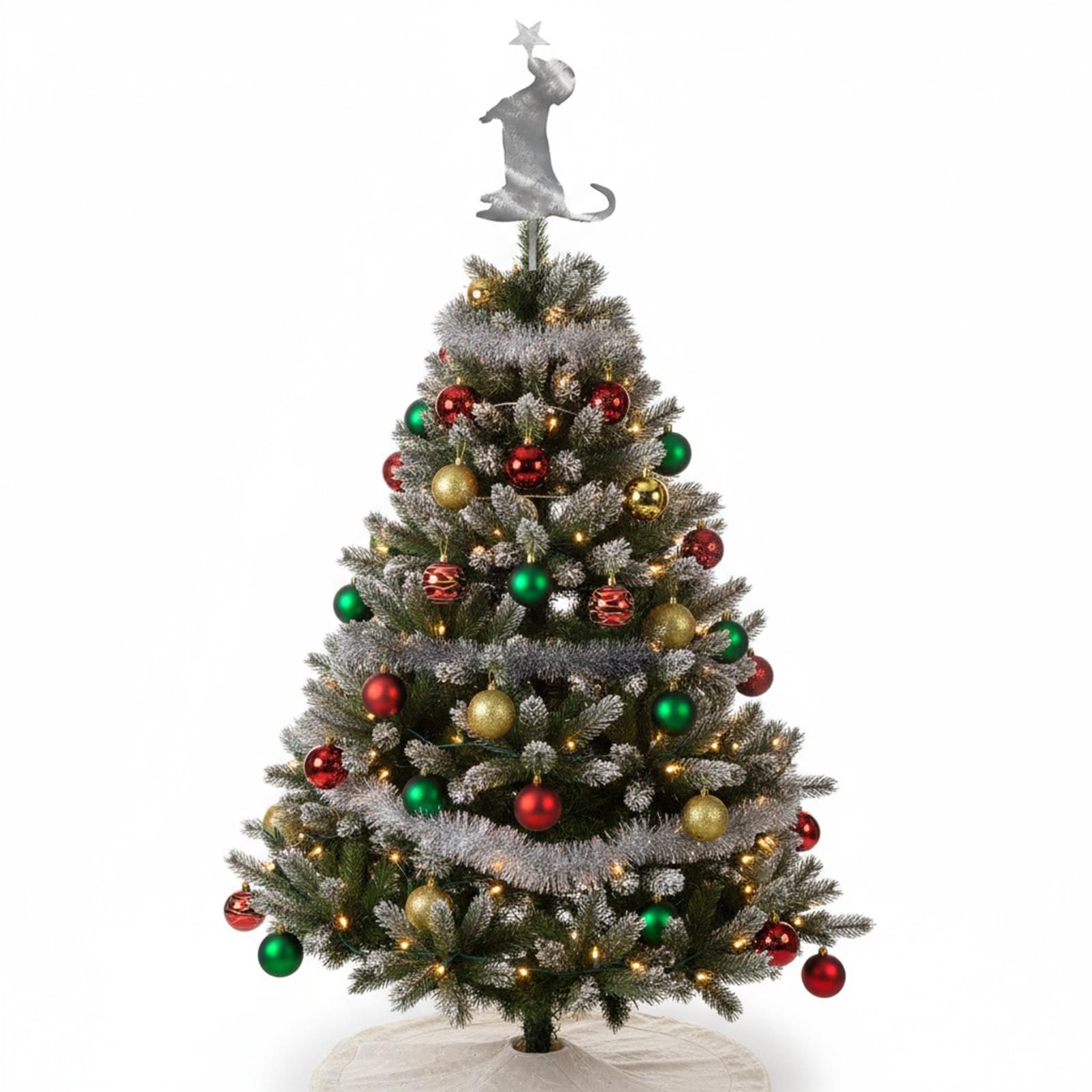 Christmas Dachshund Dog Tree Topper with Star Dachshund Dog Christmas Tree Home Decoration for Home & Holiday Party Gift China Mainland