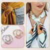Rhinestone Scarf Ring Clip 4Pcs/set  T-Shirt Tie Clips Set Fashion Clothing Ring Wrap Rhinestone Side Waist Tightener
