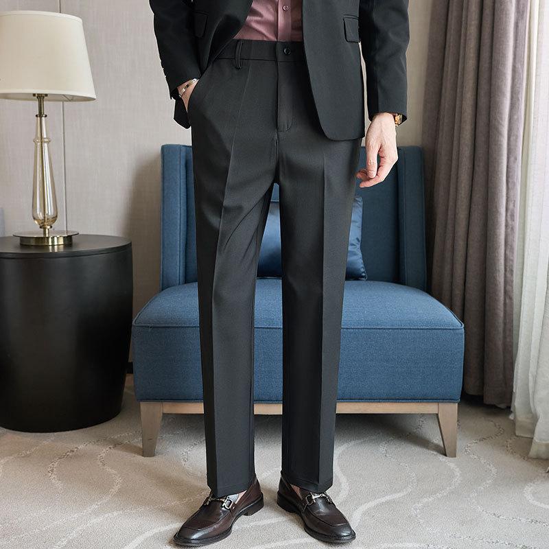 Loose Drape Men's Straight Trousers Versatile Business Youth Men's Trousers Trousers