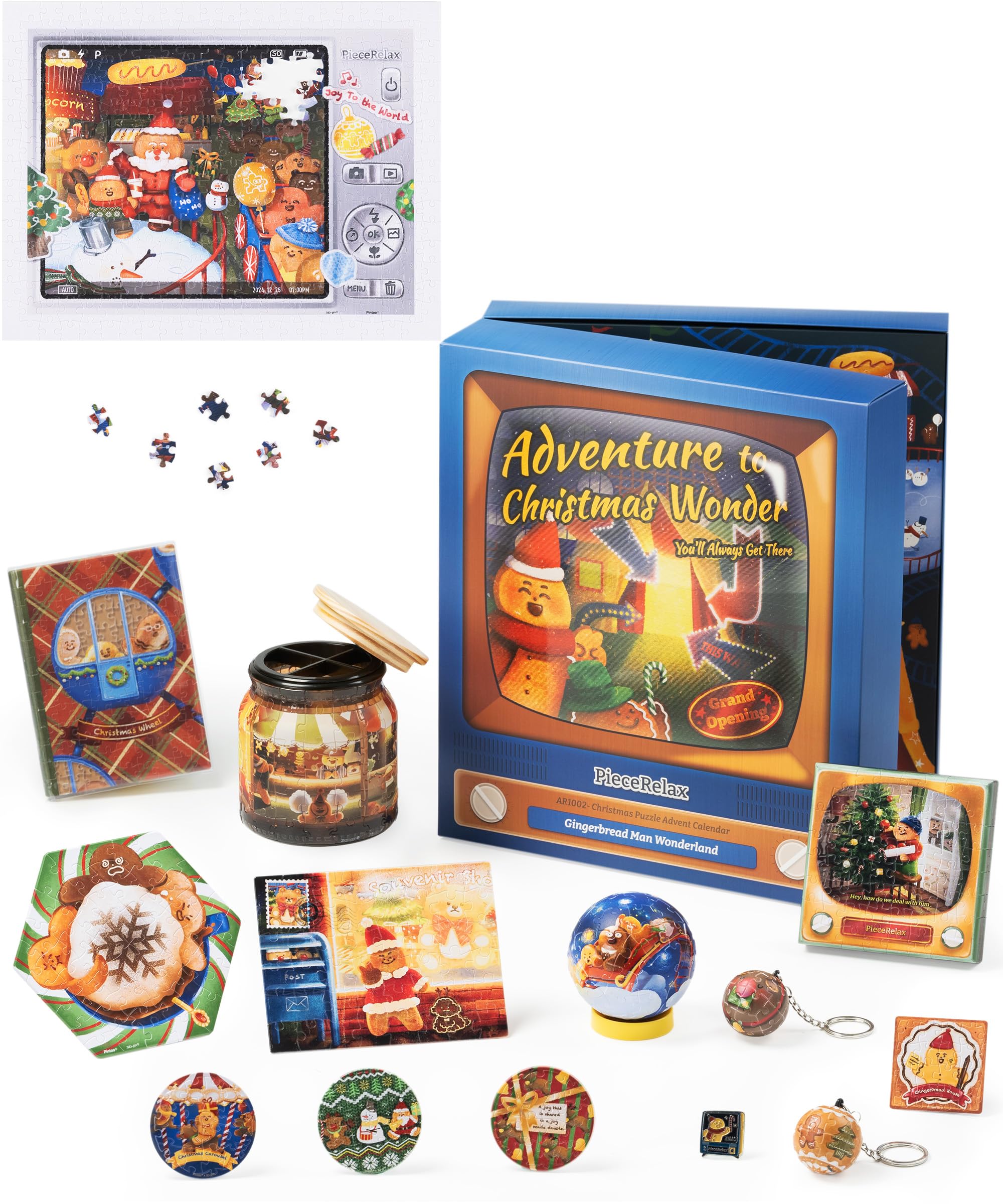 

PieceRelax 2024 Рождественский адвент-календарь-пазл Пряничный человечек Страна чудес - [AR1002]