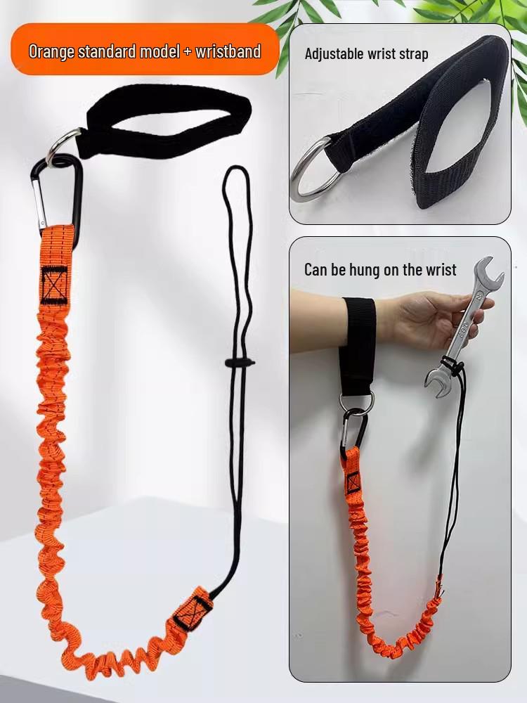 Retractable Elastic Safety Lanyard for High-Altitude Work