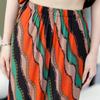 Plus Size Summer Pants Sets for Women  Elegant Loose Vintage Print 2 Piece Outifts