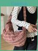 Style Retro Checkered Tote Bag With Lightweight Fabric For Daily Use
