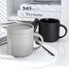 Shangqi Frosted Ceramic Coffee Mug with Lid