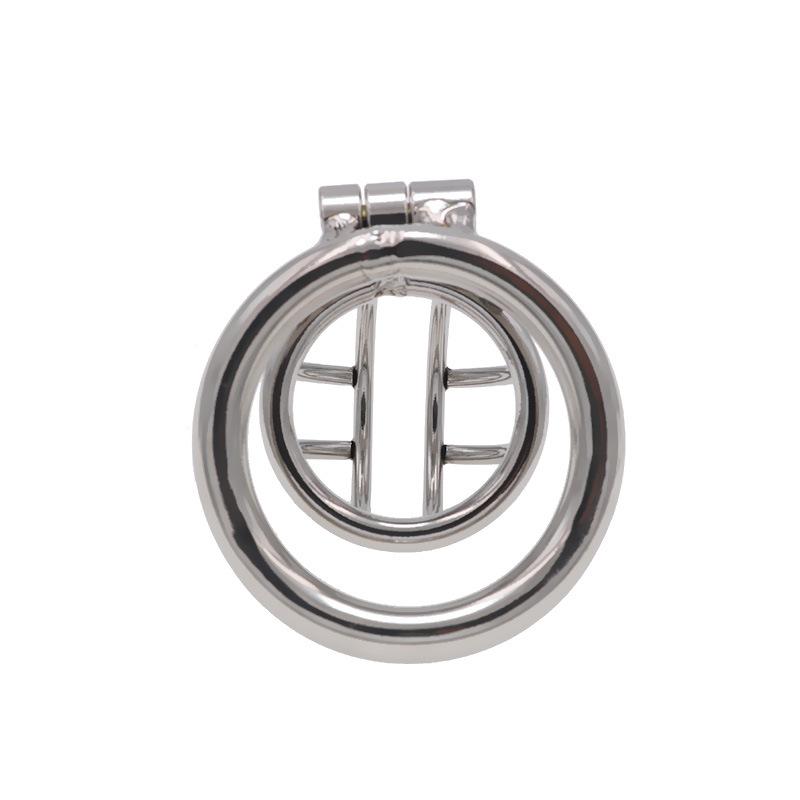 Stainless Steel Chastity Device Chastity Lock with Mini Short Hollow Design Men's Penis Lock Cage CB Wear outside