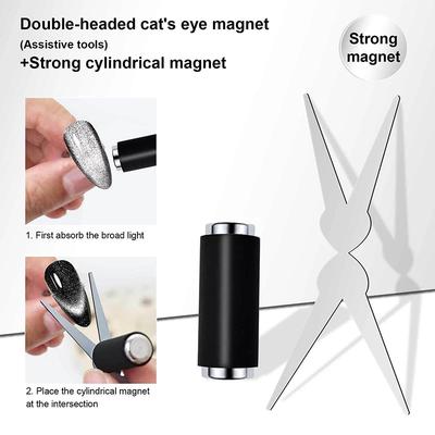 Francouzský Magnet pro Kočičí Oko Speciální Oboustranný Velký Klip ve Tvaru Y Sada Magnetů pro Kočičí Oko Vhodné pro DIY Gelové Leštění Magnetický Nástroj