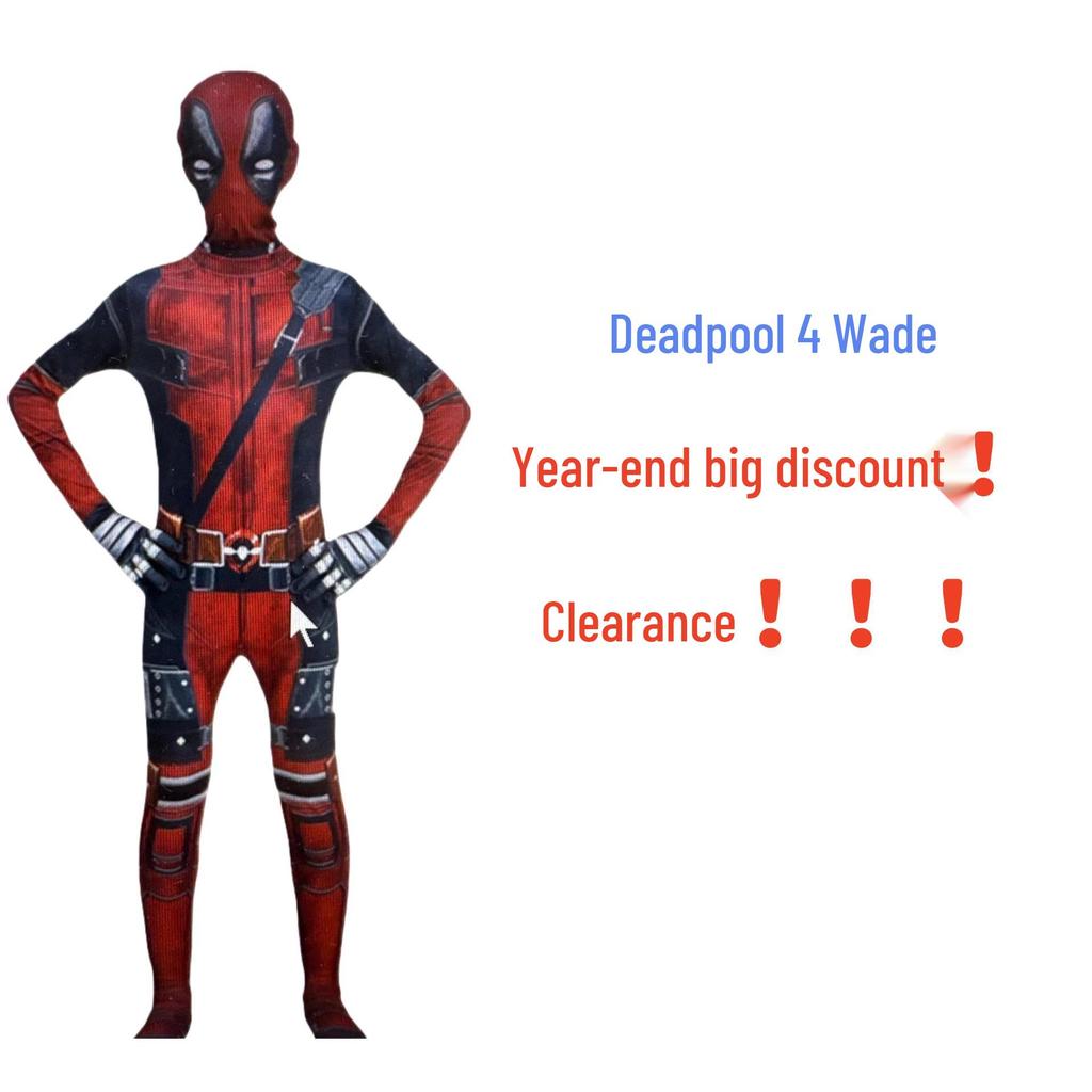 Kids' Halloween Deadpool 4 Jumpsuit Costume - Movie-Style Performance Outfit
