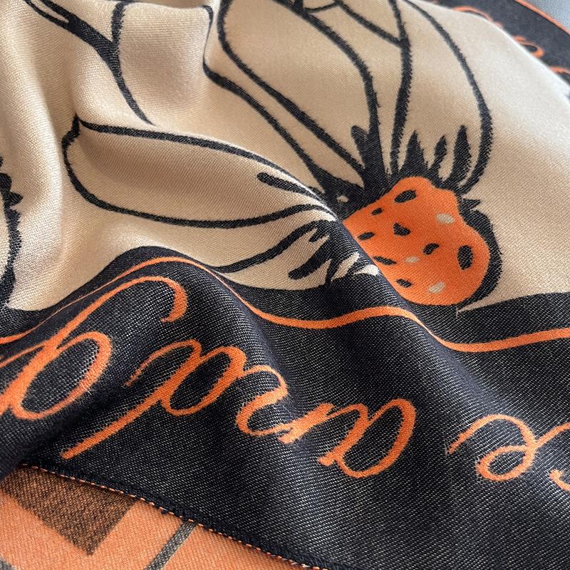 Damen-Schal mit Blumen-Quaste, Schal, Wickelschal für