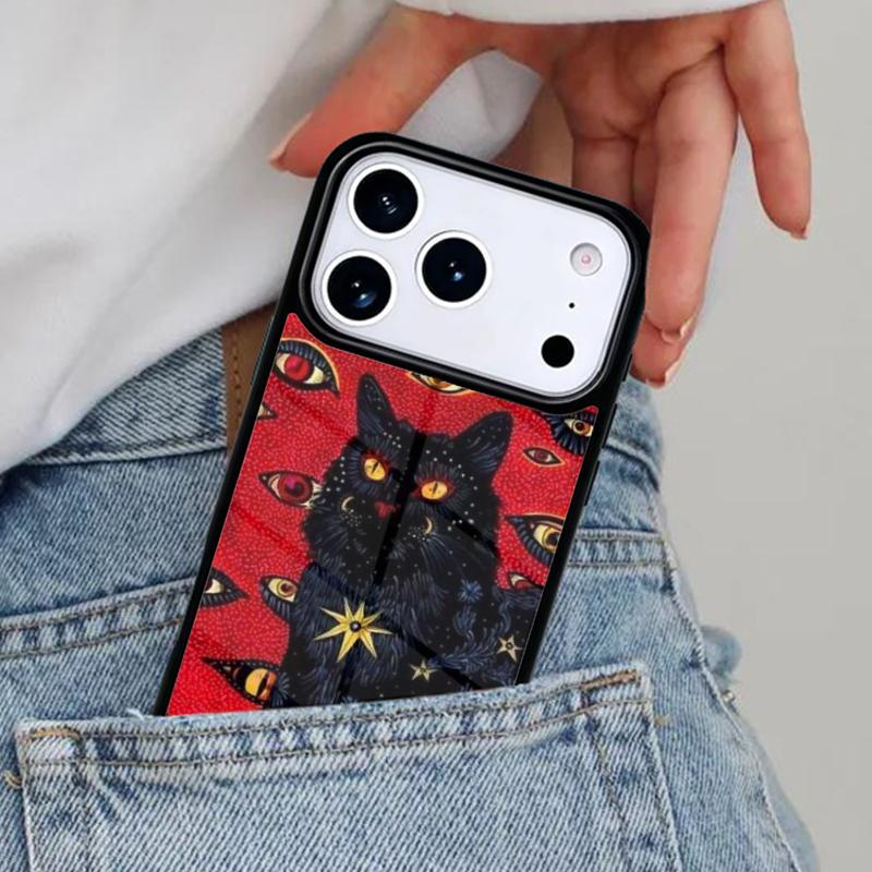 Occult Witchcraft Moon Gothic Witch Bumper Phone Case for iPhone 17ProMax 12 13 14 15 16e 17 Pro Max Plus Air Cover