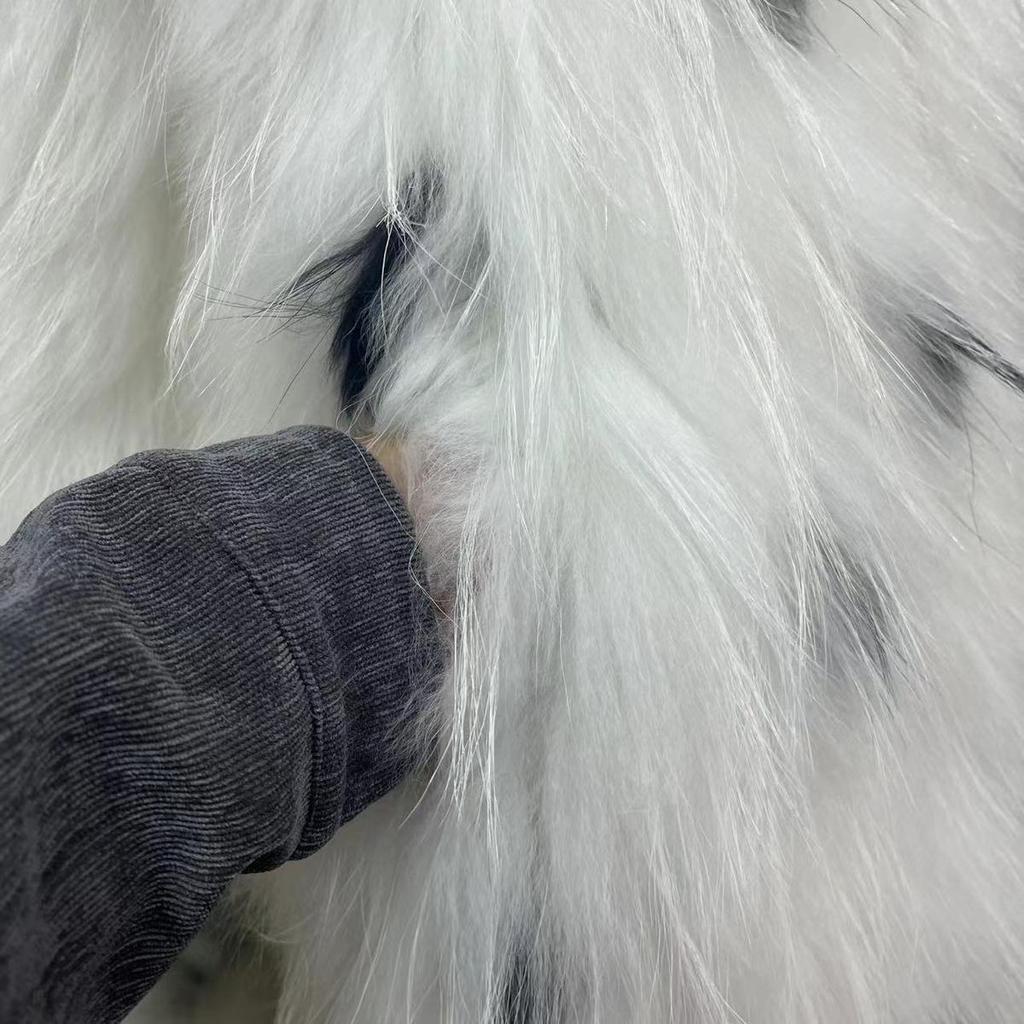 New Leopard Spot 100% Real Fur Small Milk Leopard Raccoon Fur Coat Women's Fox Fur Coat Young Style Tops