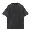 [230g Washed Oversized Distressed Drop Shoulder T-shirt] Cross-Border Trendy European & American Print.