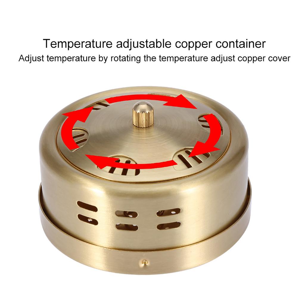 Ren Kobber Moxa Pinnebrenner Bærbar Moxa Boks 6 Hull Moxibustion Varmebehandling Holder