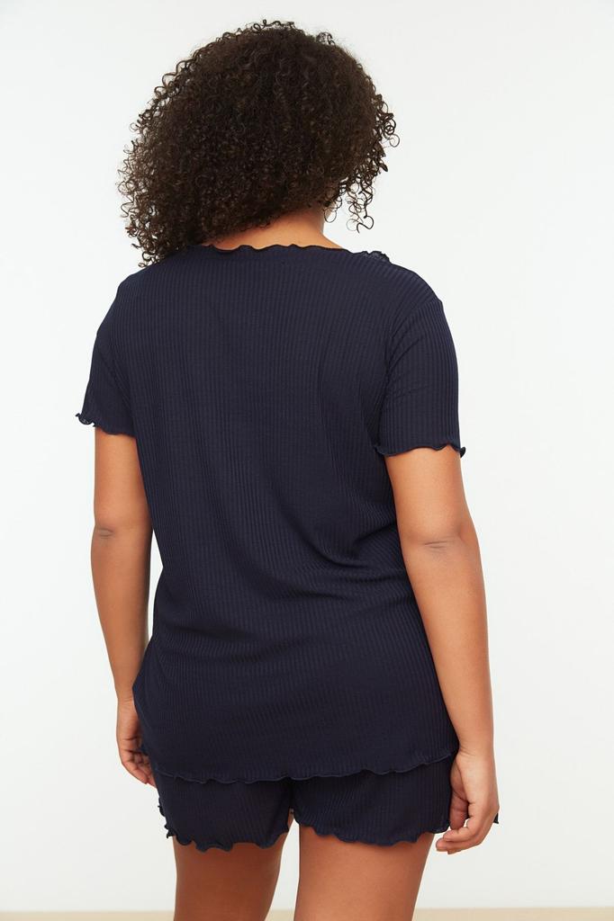 Women's Style Plus Size Mint Knitted Pajama Set