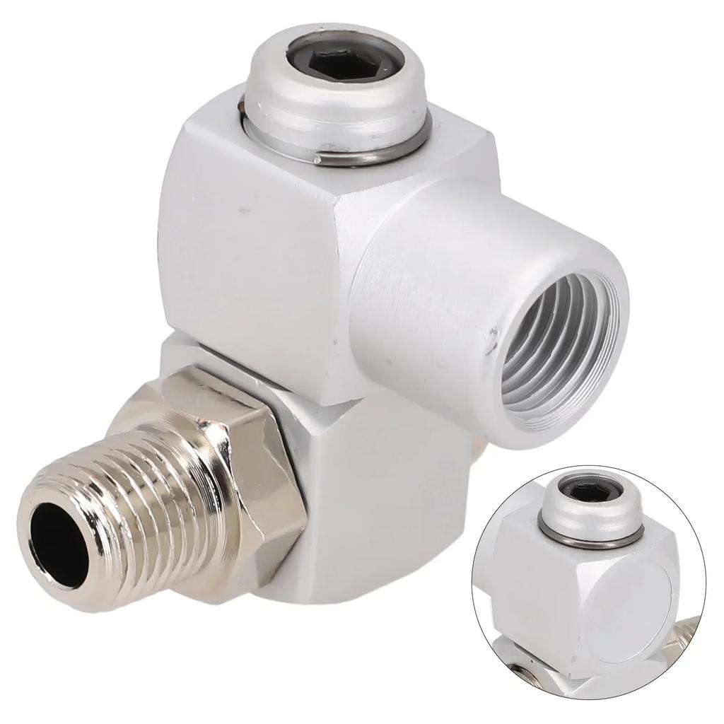 1pc 12.5mm Swivel Air Connector Swivel Air Hose Connector Adapter Pneumatic Aluminum Alloy Tool Used For Compressor Car