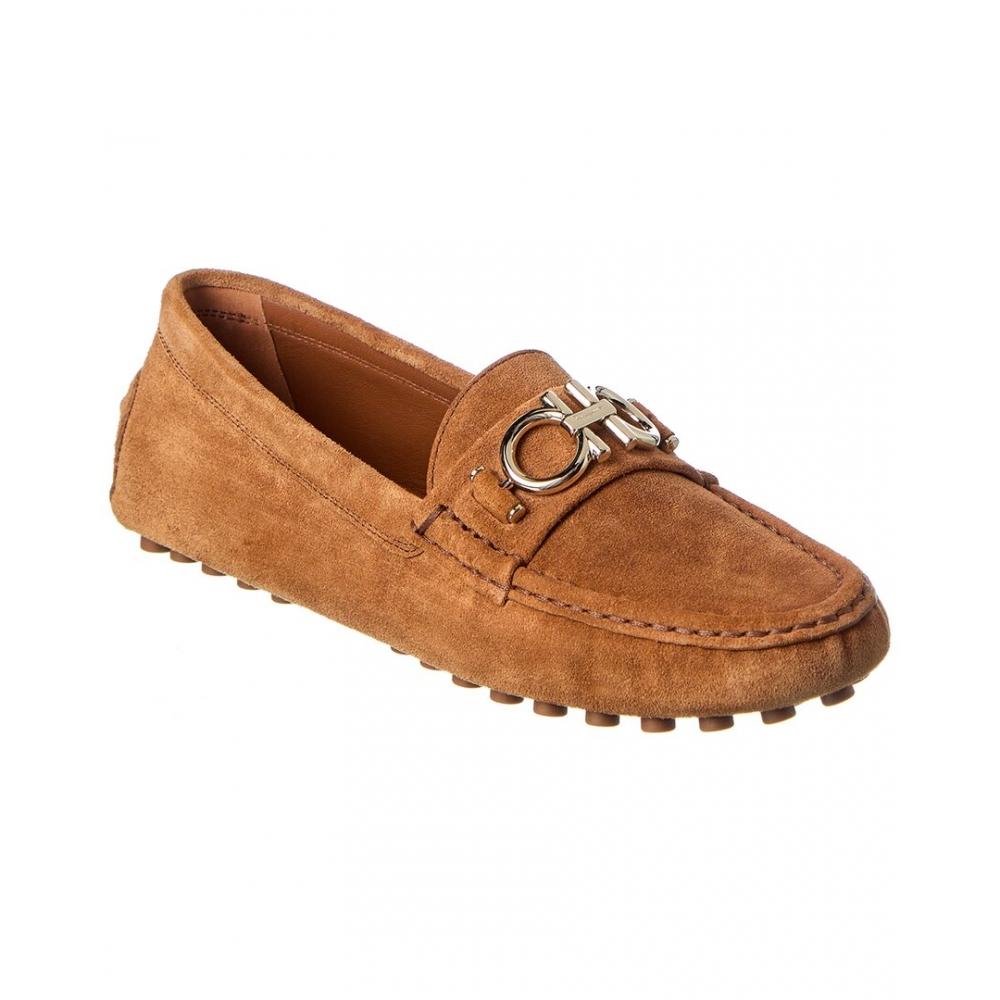 

Salvatore Ferragamo Ferragamo Berra Suede Loafer Brown US 6.5