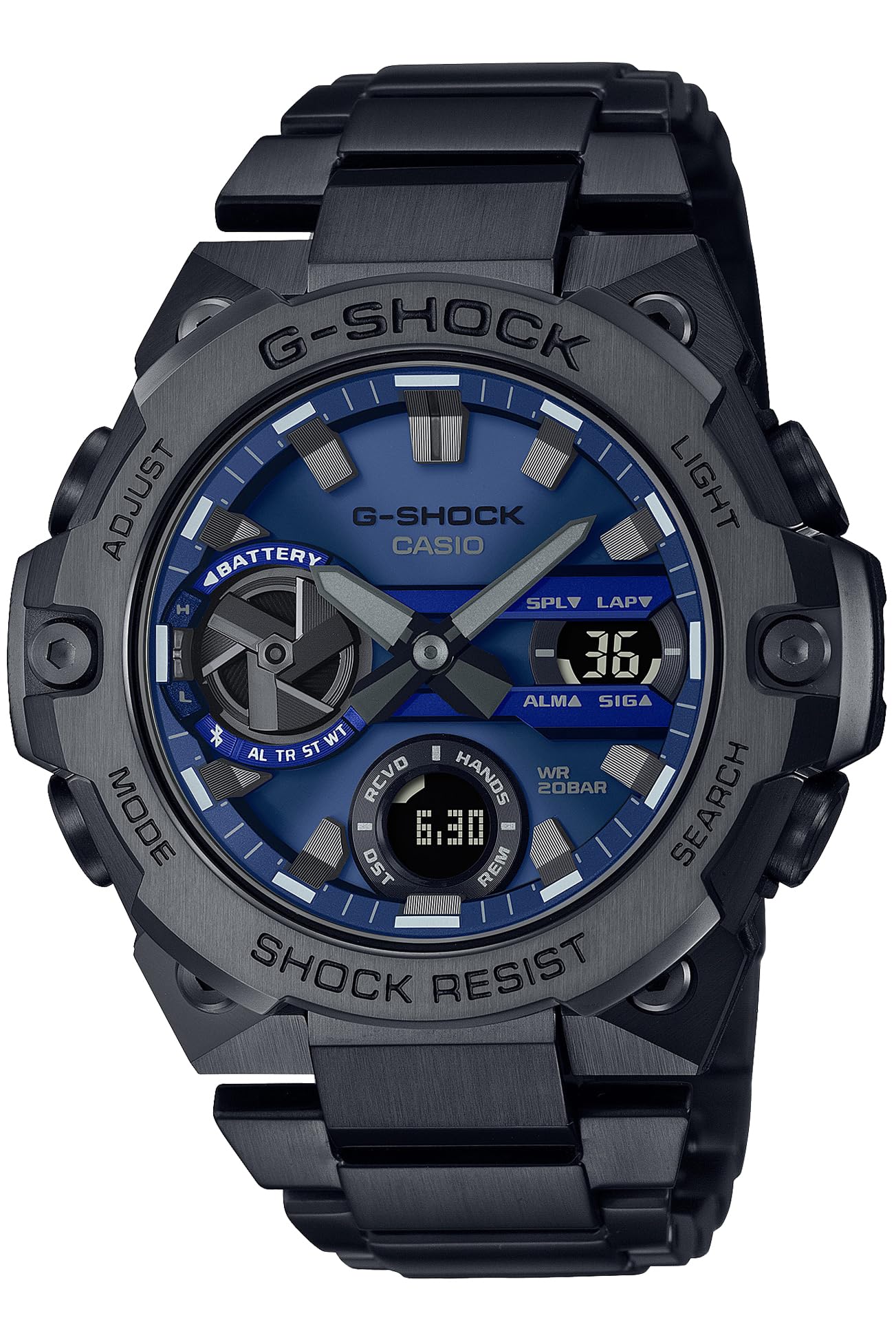 

[Casio] G-Shock Watch [Domestic Genuine Product] G-STEEL Smartphone Link Carbon Core Guard Structure GST-B400BD-1A2JF Men s Gray