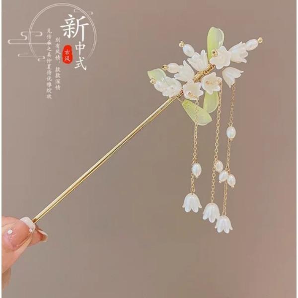 Horquilla de Flores de Lujo Ligero Para Mujer Estilo Chino Floral Mariposa Borla Palillo para el Cabello Elegante Joyería de Metal Horquilla Pinzas para el Cabello