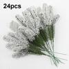 Artificial Pine Needles Branches Garland Green Plants Christmas Fake Christmas Greenery for Xmas DIY Garland(Snow Covered Style)