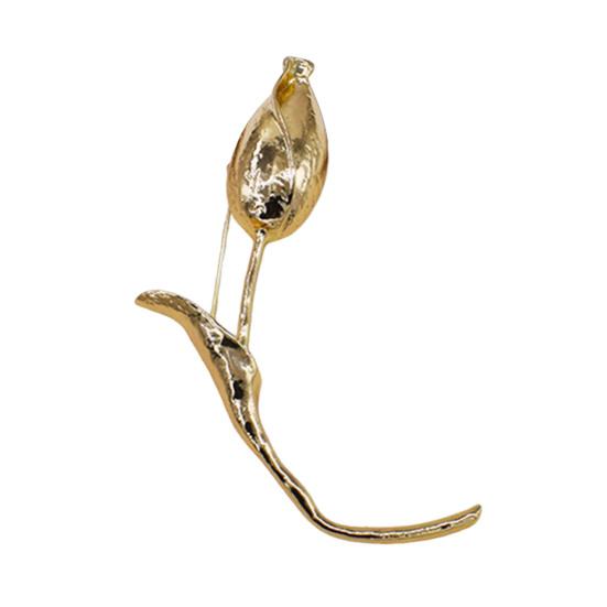 Tulip Flower Brooch Metal Alloy Brooch Versatile Jacket Dress Scarf Hat Handbag Pin Lightweight Elegant Accessories Gifts