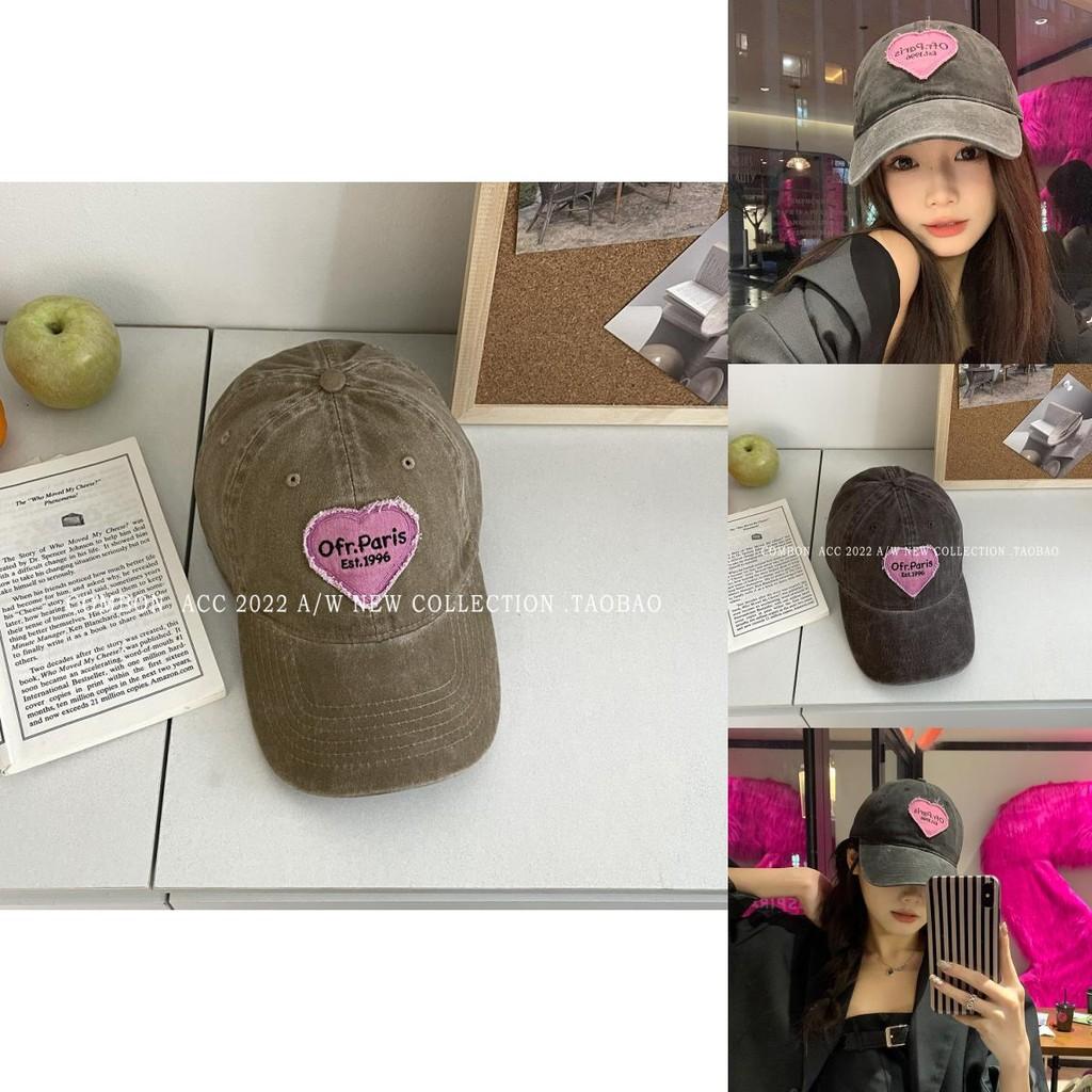 Stylish Heart Patch Baseball Hat For Summer Adjustable Size Breathable Design