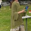 2024 Summer European & American Street Style: Hollow Out Mesh Knit Loose Pullover for Women