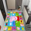 Peppa Pig's Colorful World Themed Anti-Slip Rugs - Polyester Home Decor, Suitable for Bedrooms, Living Rooms, Doorways, Studios, and Decorations