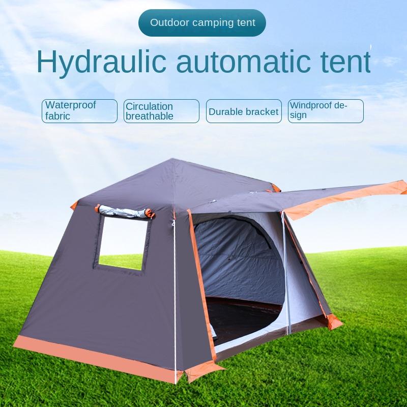 

Наружная гидравлическая автоматическая противоштормовая палатка на 3-4 человека, 4-6 человек, двухслойная палатка для кемпинга, защита от солнца 210*210*175