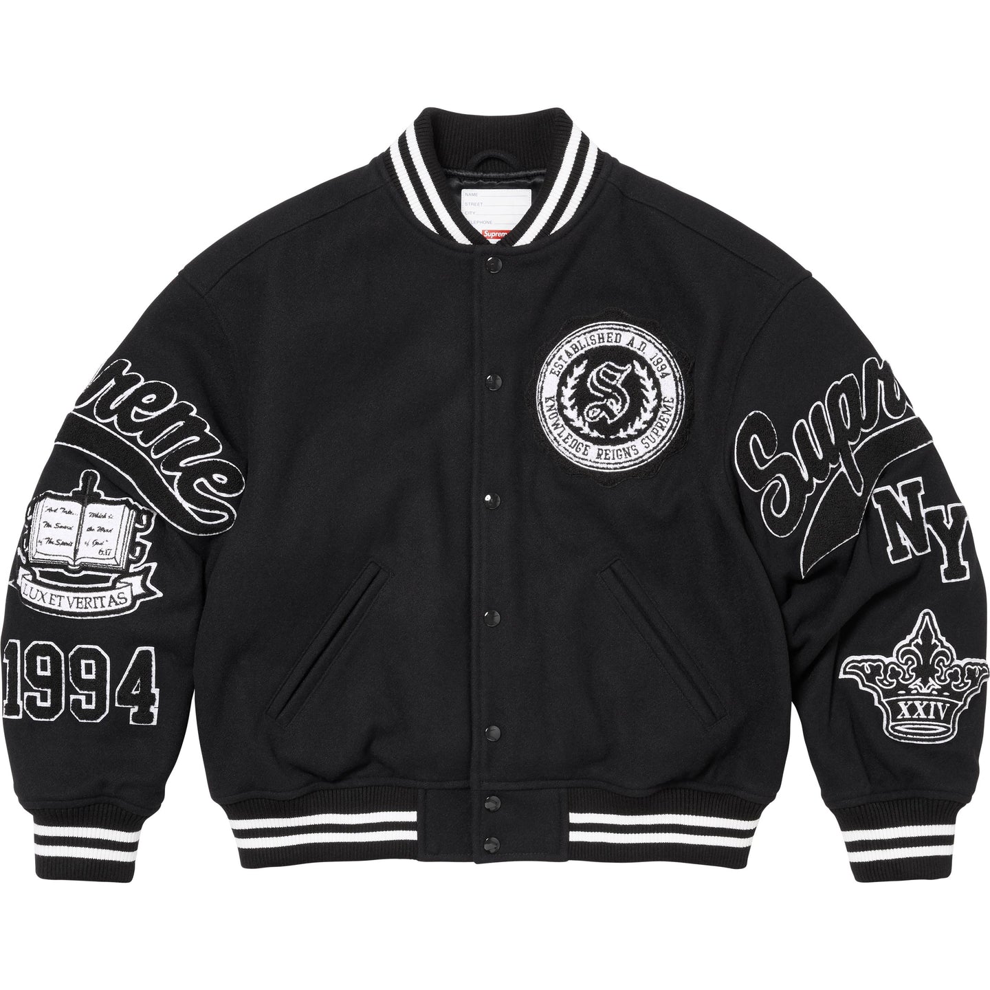 Supreme Veritas varsity jacket SUP-FW24-006 S