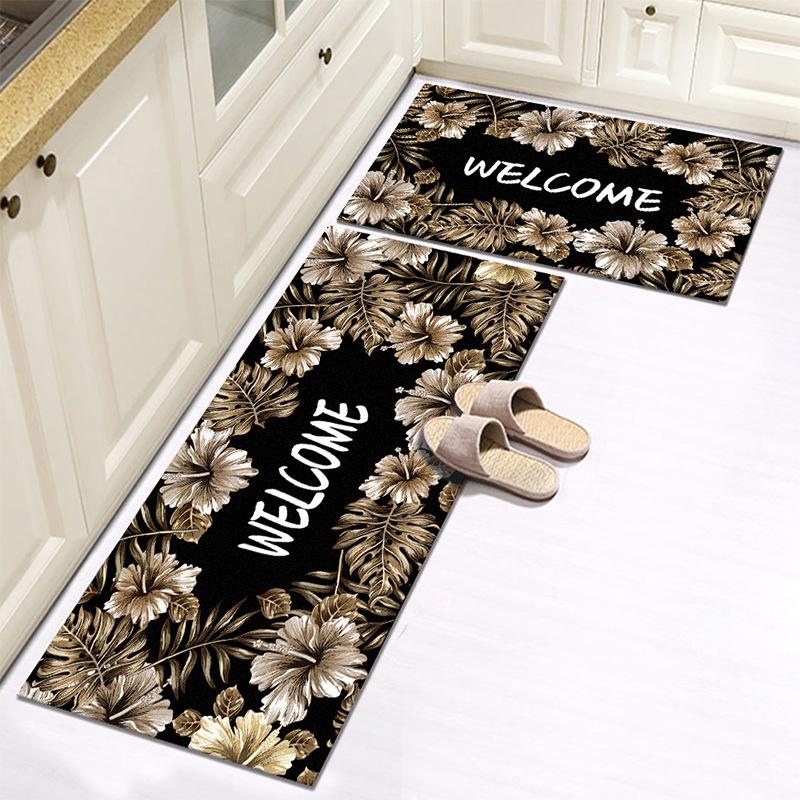 WTEMPO Kitchen Carpet Printed Carpet Thick Foot Mat Floor Mat Simple Door Mat Entrance Door Mat